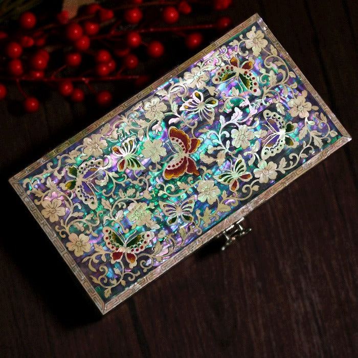 Luodian Lacquer Gold Jewelry Box - Wedding Birthday Gift