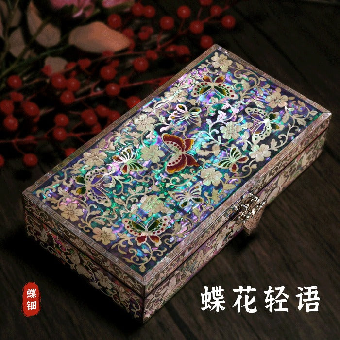 Luodian Lacquer Gold Jewelry Box - Wedding Birthday Gift