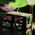 Handcrafted Luodian Lacquer Jewelry Box - Traditional Shell Inlay Art