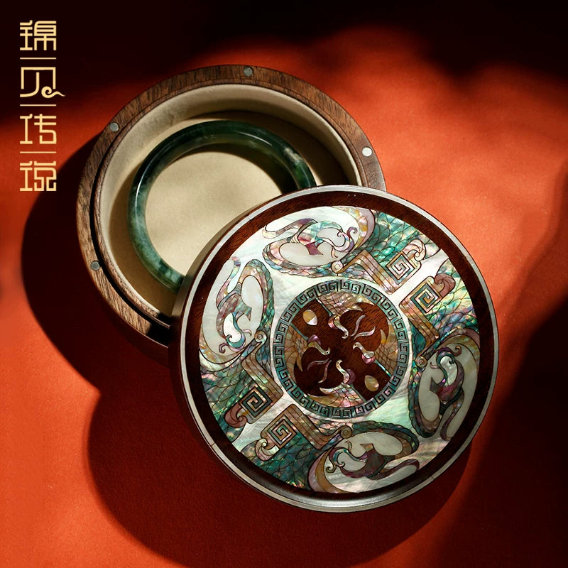 Walnut Wood Luodian Jewelry Box - Wedding Birthday Gift