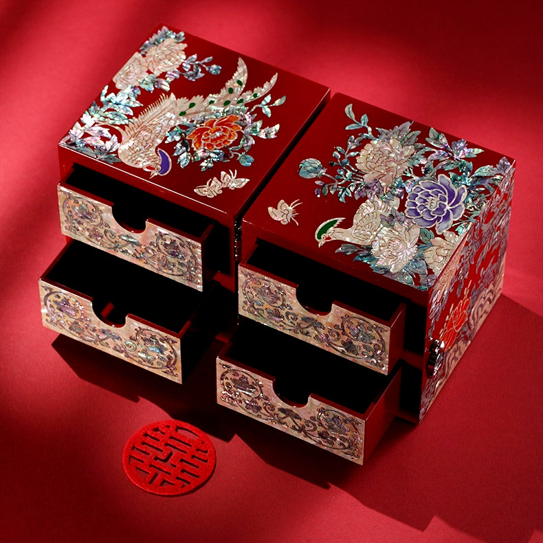 Lacquer jewelry box, traditional Chinese crafts