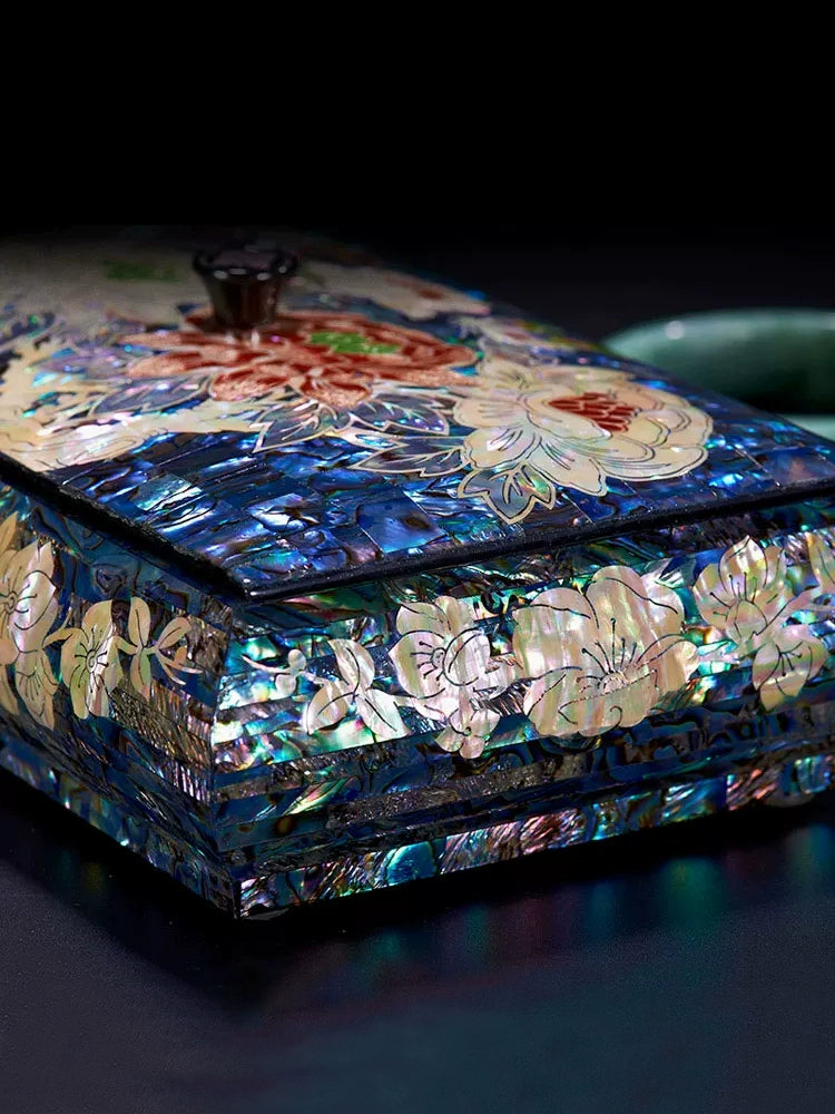 Wooden Lacquer Jewelry Box - Chinese Wedding Gift Storage