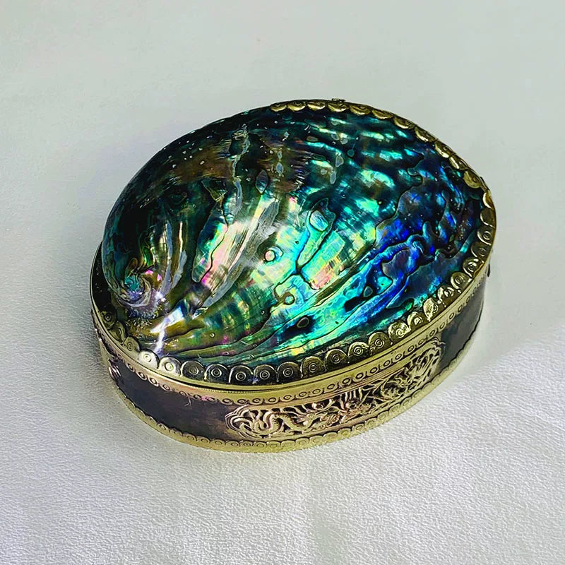 Handmade Natural Shell Storage Box - Decorative Organizer