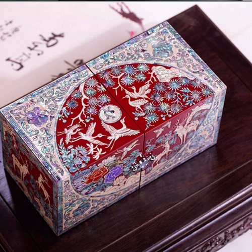 Handcrafted Luodian Lacquerware Jewelry Box - Wedding & Birthday Gift