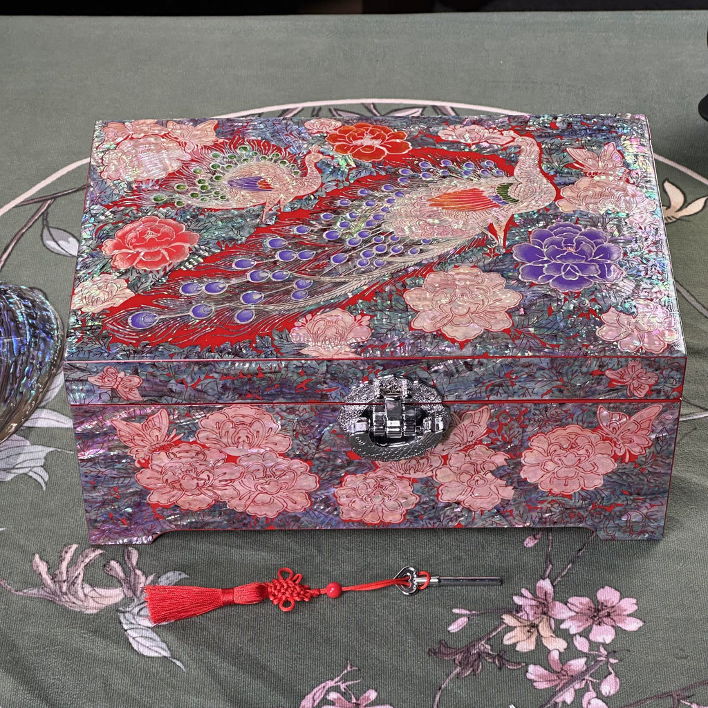 Premium Lacquer Jewelry Gift Box - Portable Chinese Style