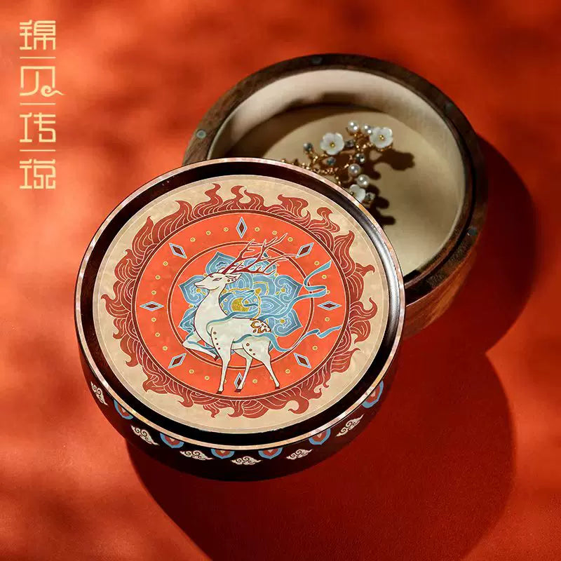 Walnut Wood Luodian Jewelry Box - Wedding Birthday Gift