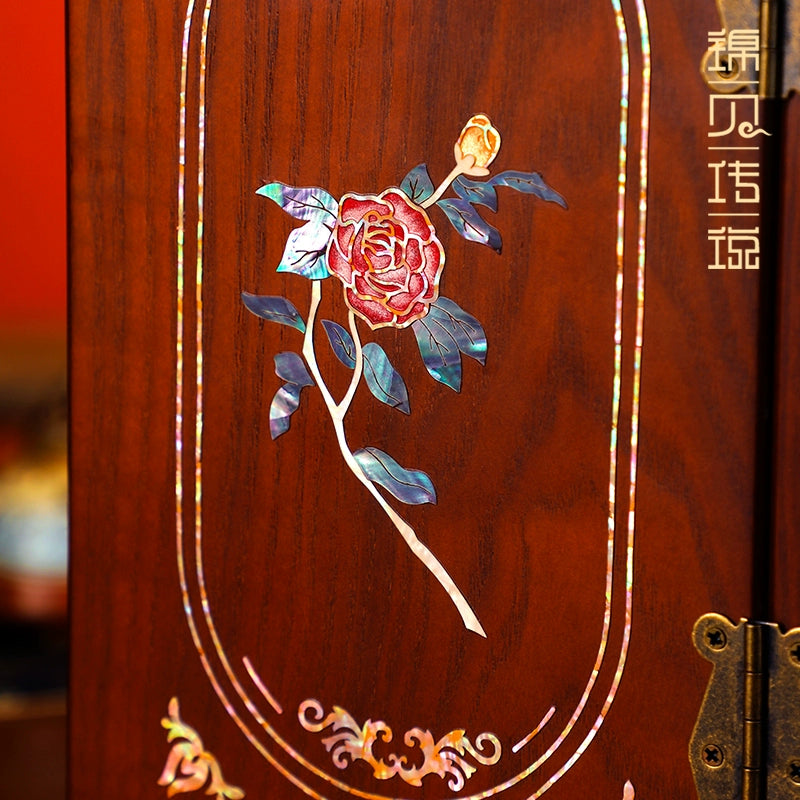 Multi-Layer Lacquer Jewelry Organizer - Large Capacity Storage