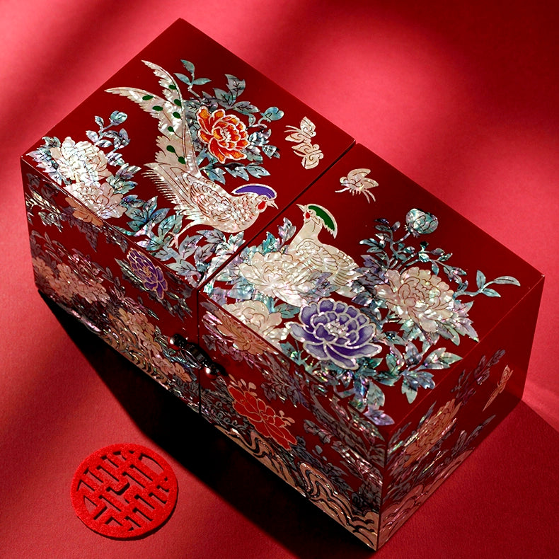 Lacquer jewelry box, traditional Chinese crafts