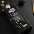 Wooden Watch Display Box - Glass Cover Storage Organizer