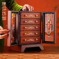 Multi-Layer Lacquer Jewelry Organizer - Large Capacity Storage