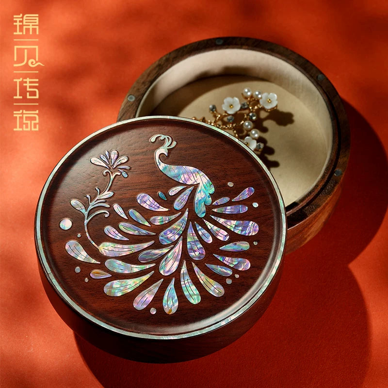 Walnut Wood Luodian Jewelry Box - Wedding Birthday Gift