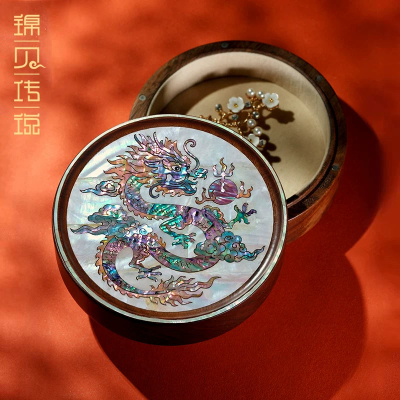 Walnut Wood Luodian Jewelry Box - Wedding Birthday Gift