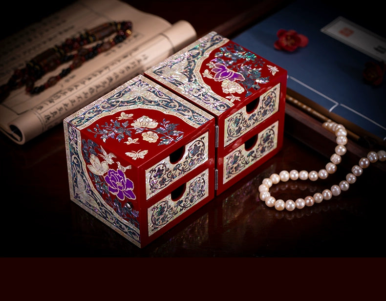 Handcrafted Luodian Lacquerware Jewelry Box - Wedding & Birthday Gift