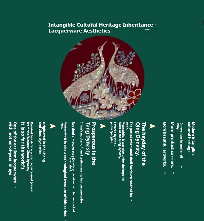 Handcrafted Lacquerware Jewelry Cabinet - Traditional Chinese Luodian Art