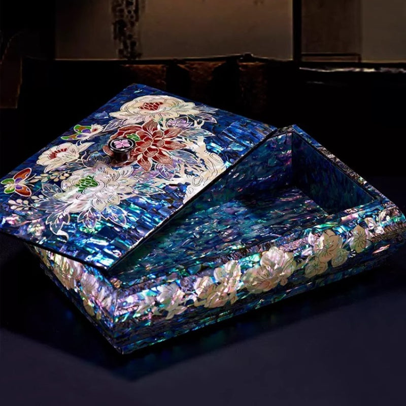 Wooden Lacquer Jewelry Box - Chinese Wedding Gift Storage