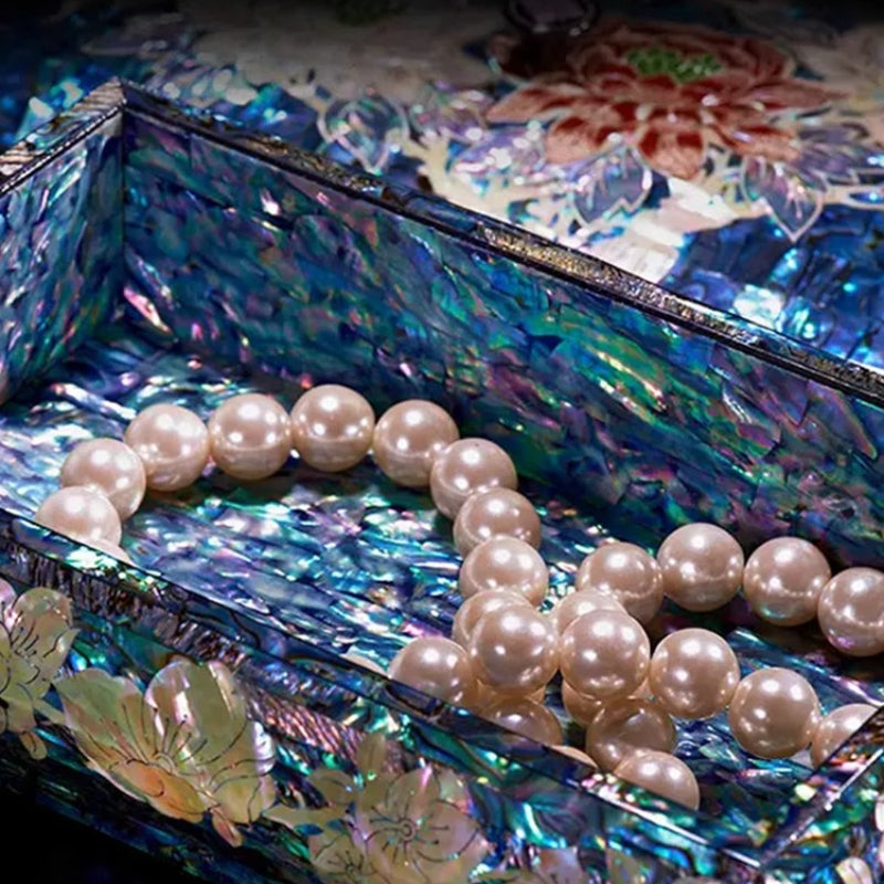 Wooden Lacquer Jewelry Box - Chinese Wedding Gift Storage